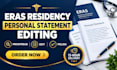 quickly edit and proofread your eras residency personal statement in 12 hours