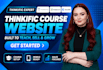 setup thinkific course website, thinkific online videos course, thinkific lms