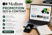 do medium promotion, medium SEO, medium article