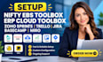 setup nifty ebs toolbox erp cloud toolbox zoho sprints trello jira basecamp miro