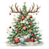 design a custom flat style christmas illustration