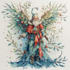 draw christmas card, invitation with watercolor