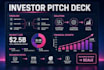 design investor pitch deck for business and startups