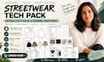 create streetwear tech pack hoodie tech pack and apparel tech pack
