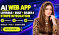 build lovable website, lovable ai, bolt new, base44 and stripe integration