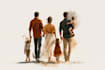 make watercolor family portrait