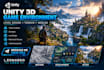 create a 3d game environment, level design and map for unity
