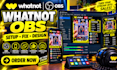 setup whatnot stream on obs, design overlays and fix  whatnot streaming issues