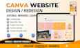 canva website design, canva landing page, canva business website, canva wix site
