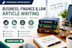 write SEO optimized business and finance articles and blog posts