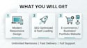 create modern ai powered website design and development