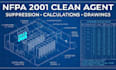 do nfpa2001 clean agent fire suppression design and drawings