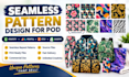 create seamless all over print pattern for printify printful and pod products