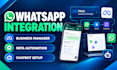 setup whatsapp integration business manager and meta automation