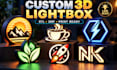 design custom 3d lightbox and keychain 3mf stl for 3d printing