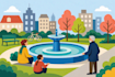 make flat vector illustrations for you