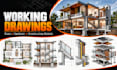 draft residential permit drawing sets and site plans in autocad