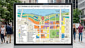 do wayfinding map, pedestrian map, route visualization, navigation and land use