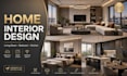 design 3d interior home decor, moodboard design, realistic 4k interior rendering
