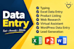 do accurate excel data entry, copy paste and web research