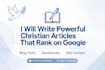 seo optimized christian blog post and faith based articles
