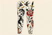 create a bold american traditional tattoo design