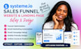 setup systeme io sales funnel, systeme io website and systeme io landing page