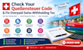 check your quellensteuer code and fix overpaid swiss withholding tax