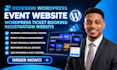 redesign wordpress event website, wordpress ticket booking registration website