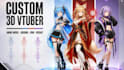 do stylized 3d vtuber model, anime with rigging, virod, vrm and vrchat avatar