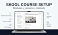 setup your skool classroom and online course with modules and lessons