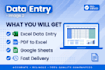 do accurate data entry, copy paste and web research