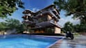 render 3d structure,cantilevered architecture,3d masonry facades, faculties, fbx