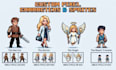 create custom pixel art characters pixel art scene game sprites for your game