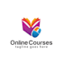 design an online course logo with a smart modern mark