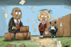 design a professional political caricature