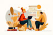 make a flat vector illustration