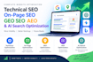 do technical on page, geo seo aeo and ai search optimization