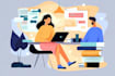 create stylish flat vector illustrations