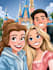 make a disney cartoon illustration