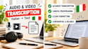 accurately transcribe italian audio e video