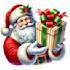 create a cute and creative santa claus character portrait