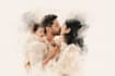 make watercolor family portrait