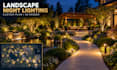 design a custom landscape night lighting plan and high quality 3d render