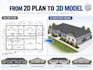 convert 2d cad plans into 3d sketchup models
