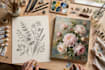 create custom art, sketches, paintings and calligraphy