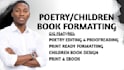 proofread and format poetry book, children book formatting for publishing