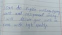 do handwritten notes typing work and english writing