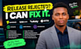 upload, fix distrokid release, metadata and distribution issues