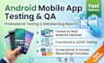 do mobile app testing, QA testing, and review for UI, bugs